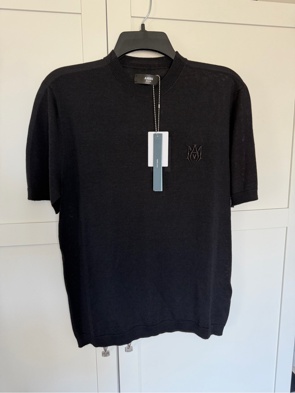 Amiri Black Short-Sleeve Wool Shirt